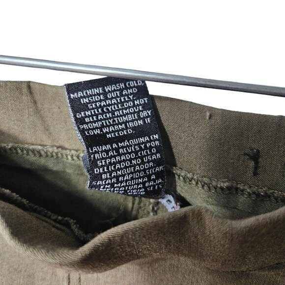 Zac & Rachel Womens Olive Green Stretch Pants Size 10 - Picture 3 of 5